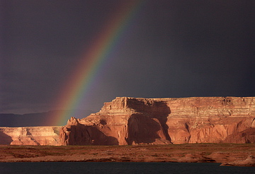 Rainbow and Lake Powell Cliffs